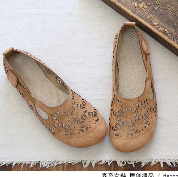 Heidi-Mode | Bequeme Retro Hohe Runde Zehen Sommer Ballerinas
