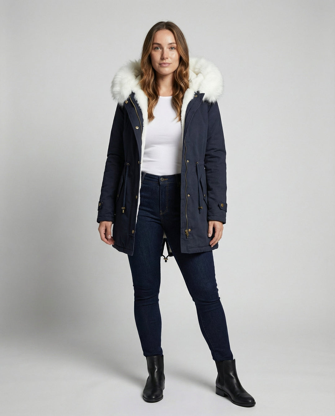 Warme Damen Winterjacke Mittellang | Heidi-Mode