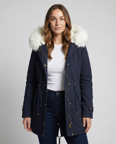 Warme Damen Winterjacke Mittellang | Heidi-Mode