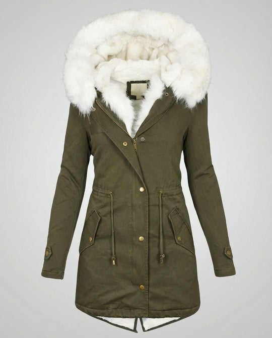 Warme Damen Winterjacke Mittellang | Heidi-Mode