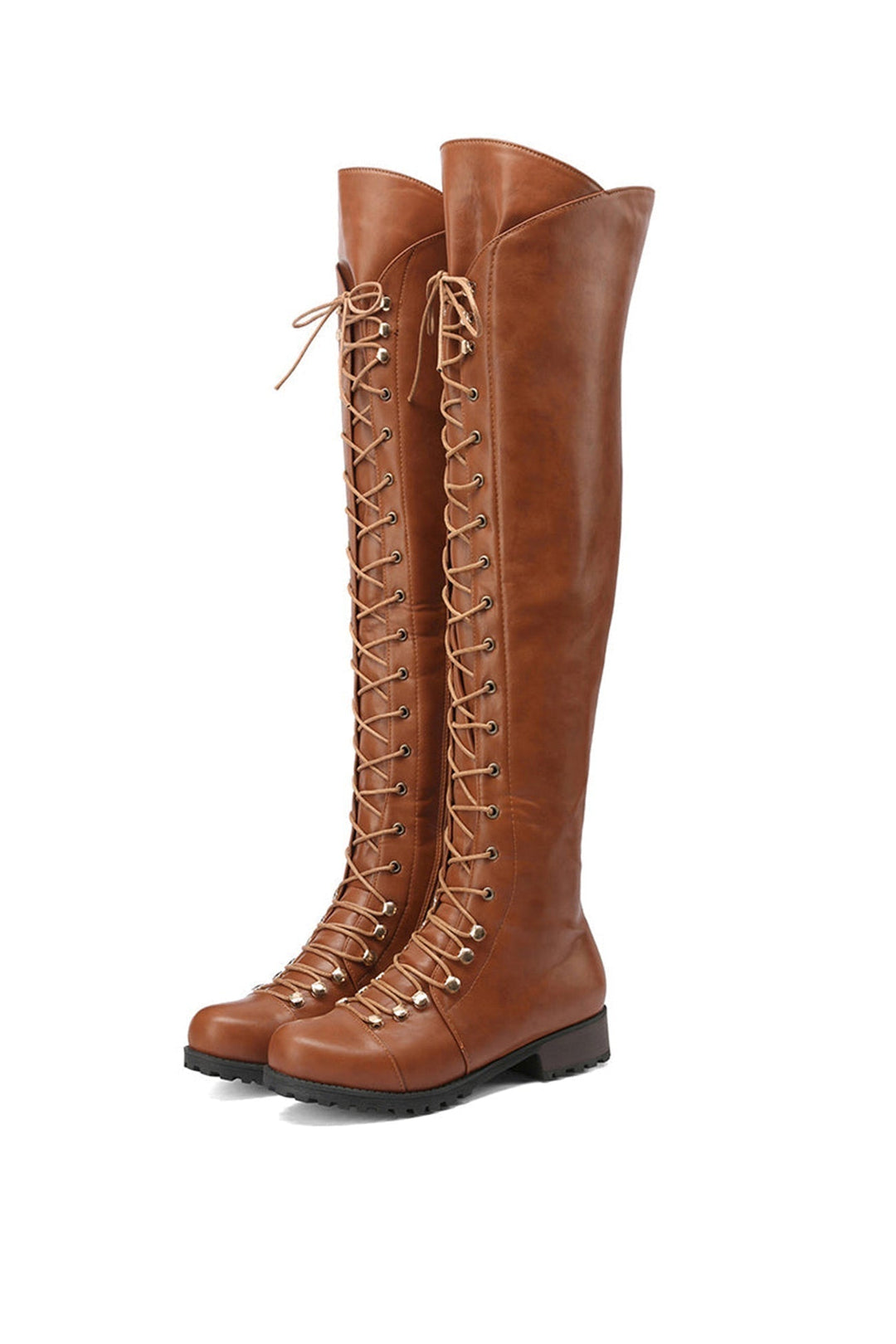 Heidi-Mode | Over-The-Knee Stiefel mit Schnürsenkeln