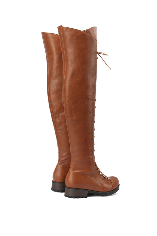 Heidi-Mode | Over-The-Knee Stiefel mit Schnürsenkeln