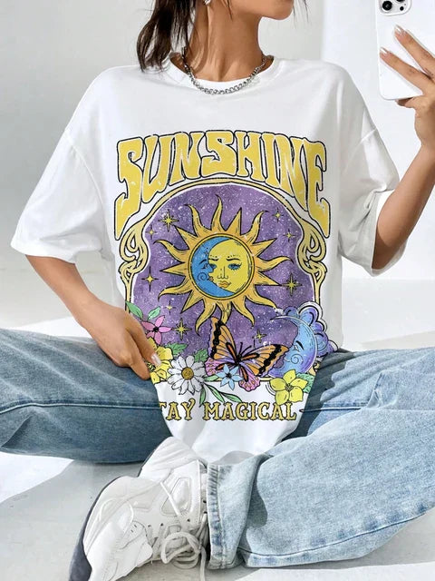 Heidi-Mode | Hip Hop Tee Sommer O-Ausschnitt Damen Party T-Shirt