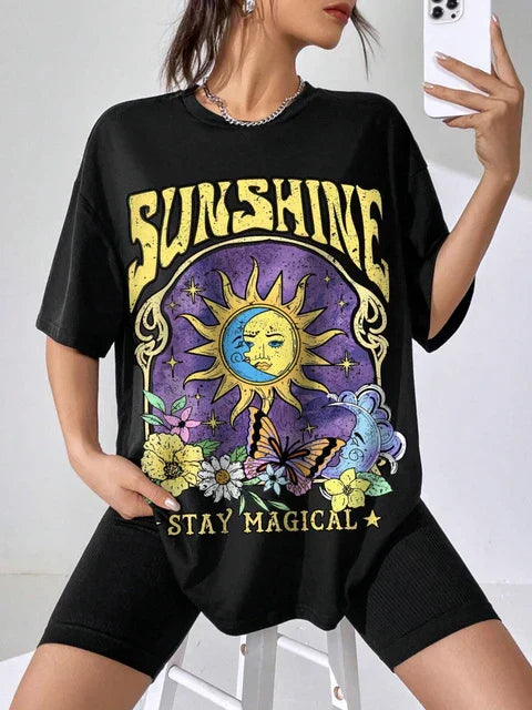 Heidi-Mode | Hip Hop Tee Sommer O-Ausschnitt Damen Party T-Shirt