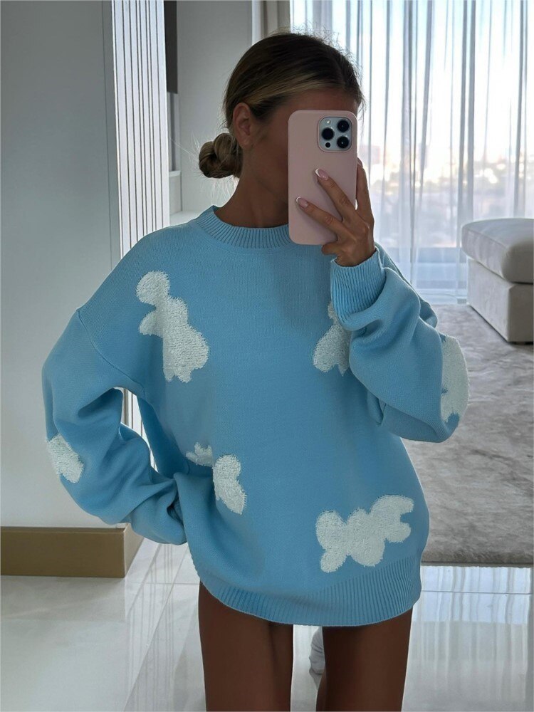 Heidi-Mode | Pullover mit gestickten Herzen