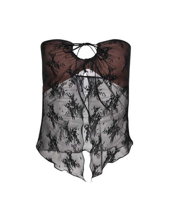 Heidi-Mode | Elegante Durchsichtige Bluse mit Rock