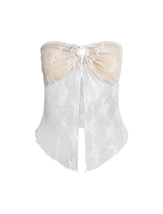 Heidi-Mode | Elegante Durchsichtige Bluse mit Rock
