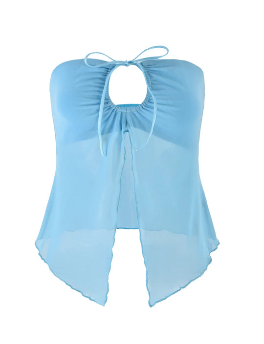 Heidi-Mode | Elegante Durchsichtige Bluse mit Rock