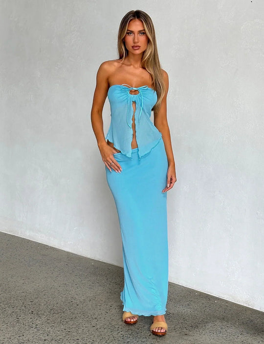 Heidi-Mode | Elegante Durchsichtige Bluse mit Rock