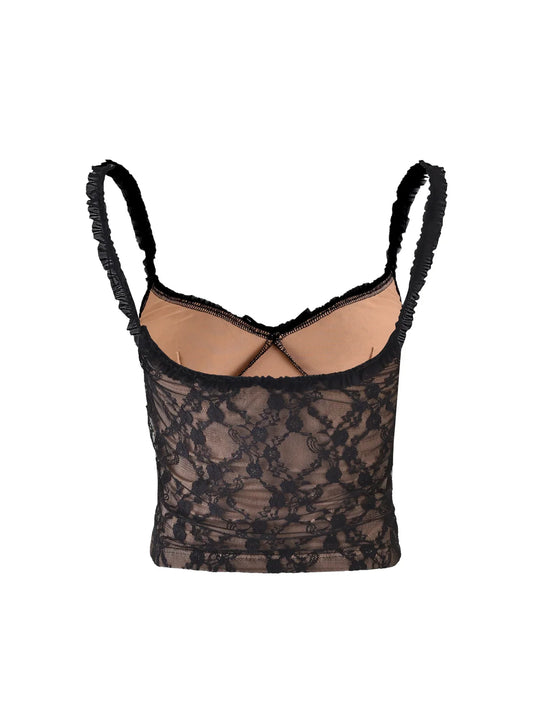 Heidi-Mode | Coquette Bogen Crop-Top