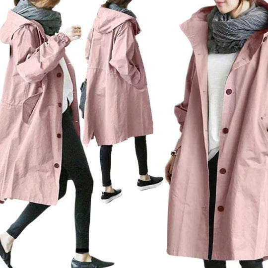 Heidi-Mode | Wasserdichte Damen Windjacke mit Kapuze Leicht & Atmungsaktiv