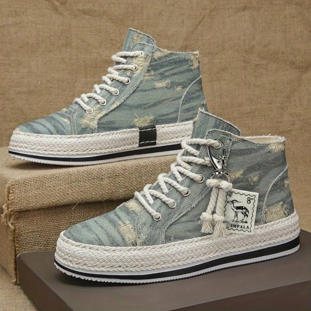 Heidi-Mode | Hochgeschnittene Denim Skate Schuhe