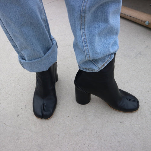 Heidi-Mode | Stiefeletten - Damenstiefel mit geteiltem Zeh