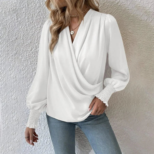 elegante gekreuzte Bluse