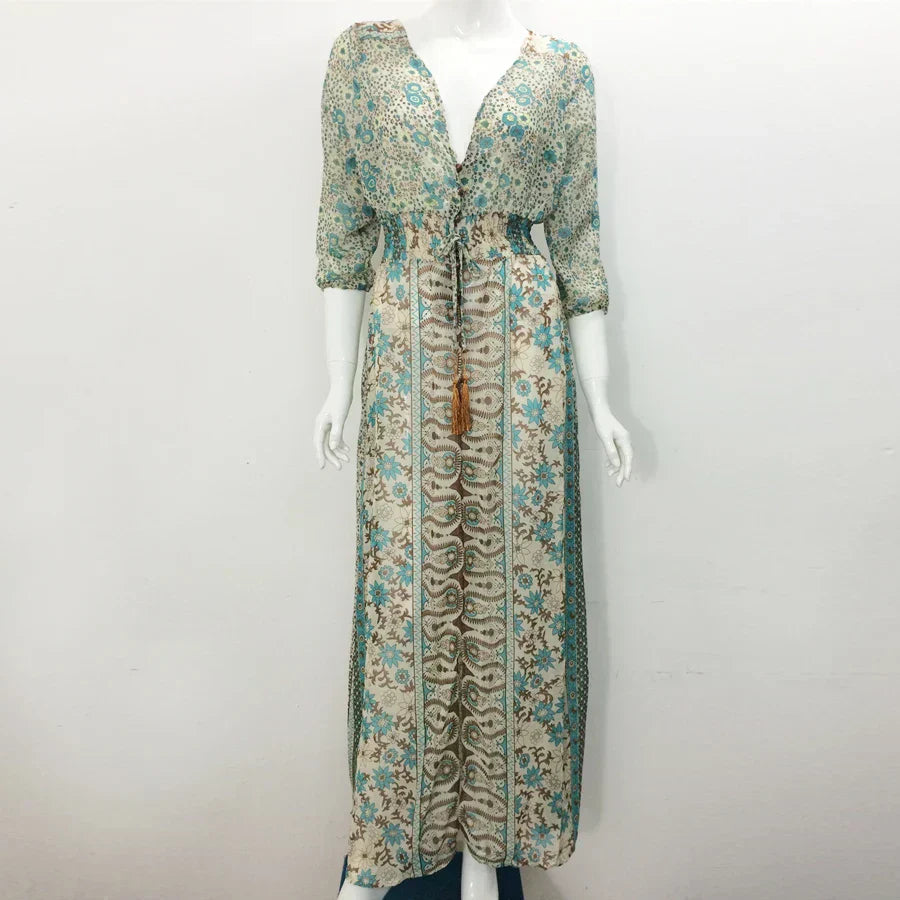 Sexy Bohemian-Print-Kleid für europäische und amerikanische Frauen