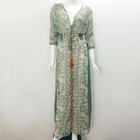 Sexy Bohemian-Print-Kleid für europäische und amerikanische Frauen
