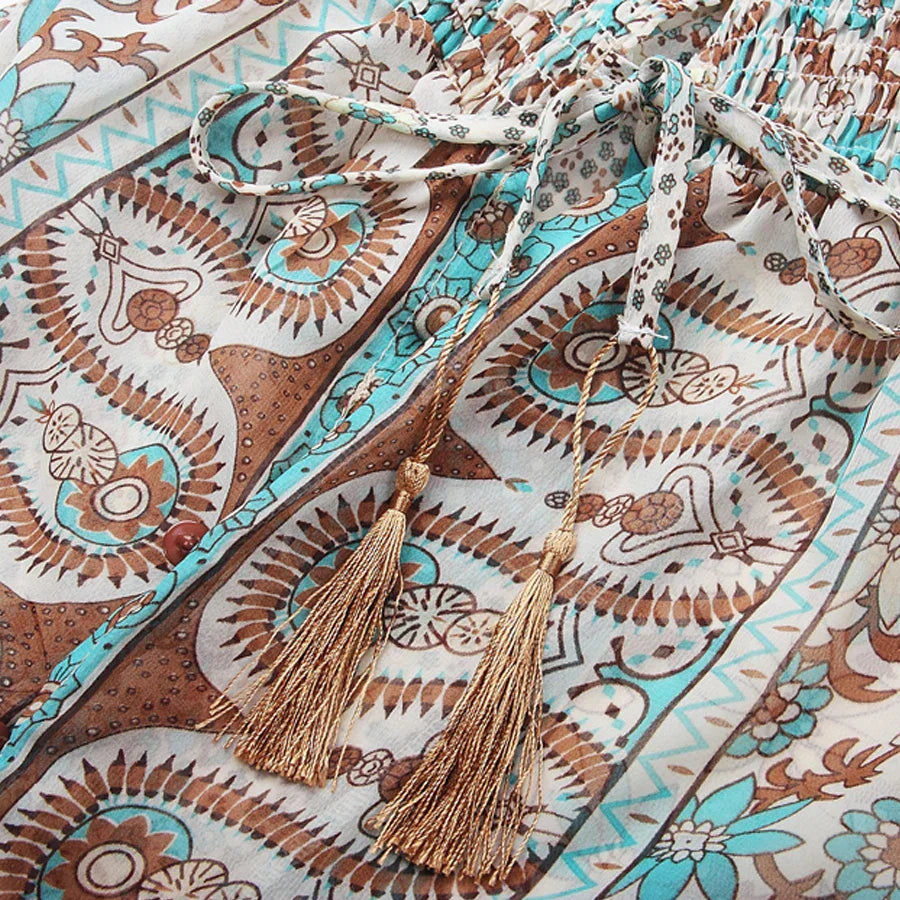 Sexy Bohemian-Print-Kleid für europäische und amerikanische Frauen