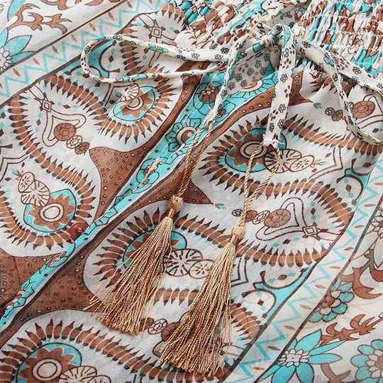 Sexy Bohemian-Print-Kleid für europäische und amerikanische Frauen