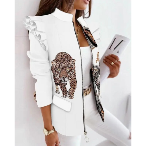 Heidi-Mode | Temperament Streifen Stil Damenblazer