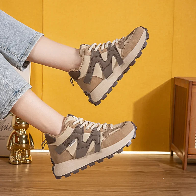 Heidi-Mode | Gedämpfte Sohle Stiefeletten für Frauen – Warm & Stylisch für den Winter