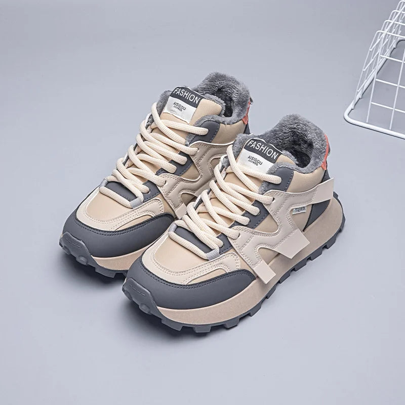 Heidi-Mode | Gedämpfte Sohle Stiefeletten für Frauen – Warm & Stylisch für den Winter