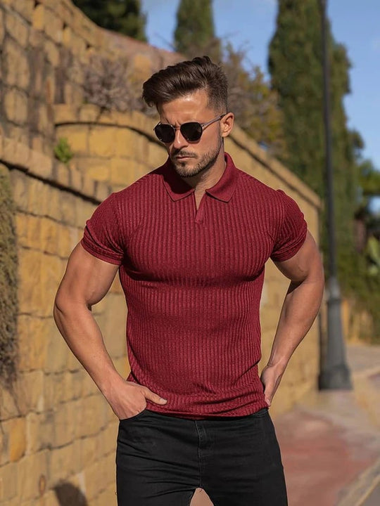 Heidi-Mode | Streamlined Knitted Polo Shirt