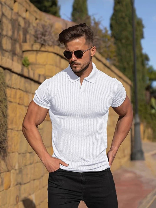 Heidi-Mode | Streamlined Knitted Polo Shirt