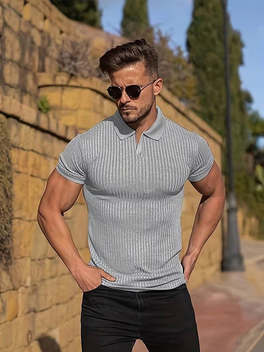 Heidi-Mode | Streamlined Knitted Polo Shirt