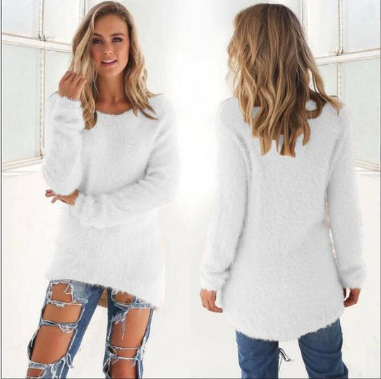 Heidi | Lässiger Longpulli mit O-Ausschnitt