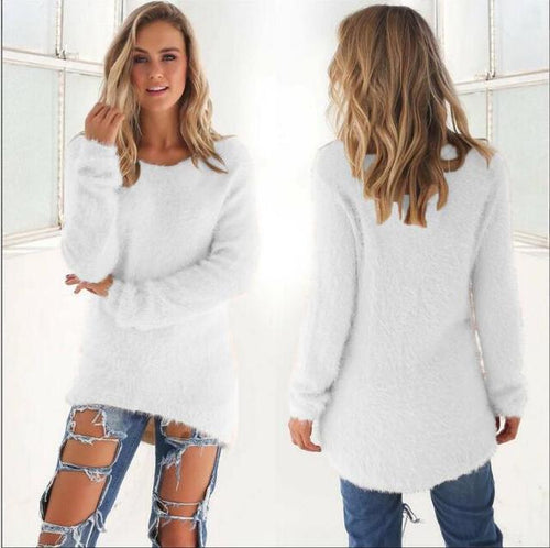 Heidi | Lässiger Longpulli mit O-Ausschnitt
