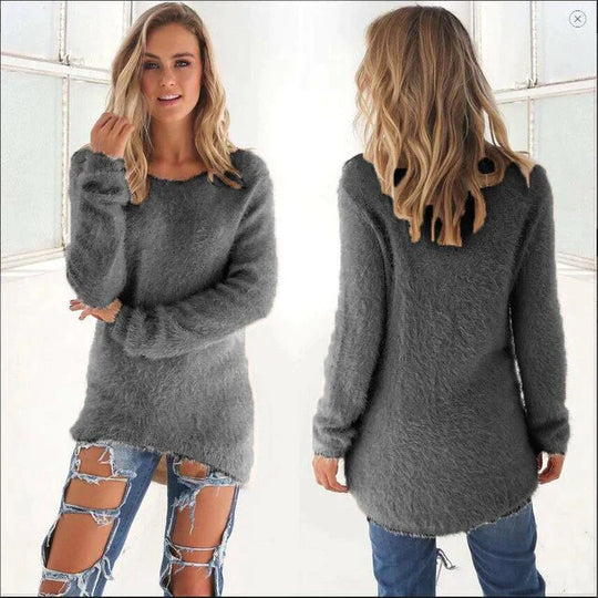 Heidi-Mode | Lässiger O Ausschnitt Pullover