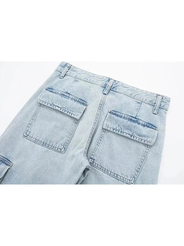 Heidi-Mode | Wide-Leg Cargo Jeans für Frauen