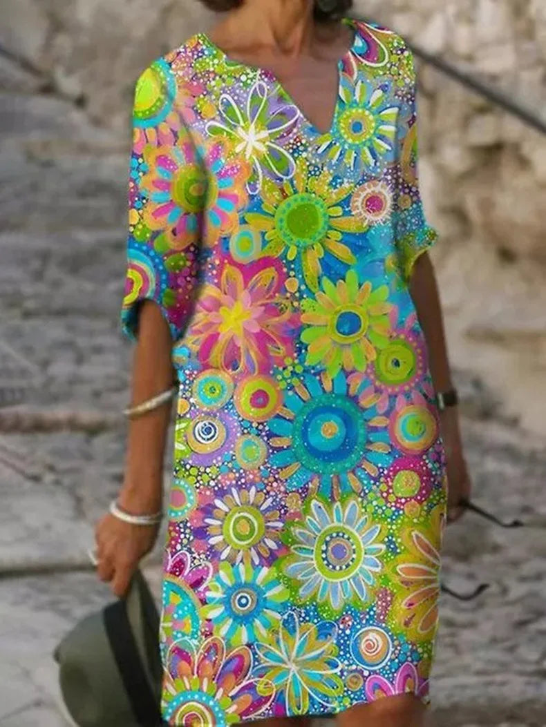 Sonniges Blumenkleid