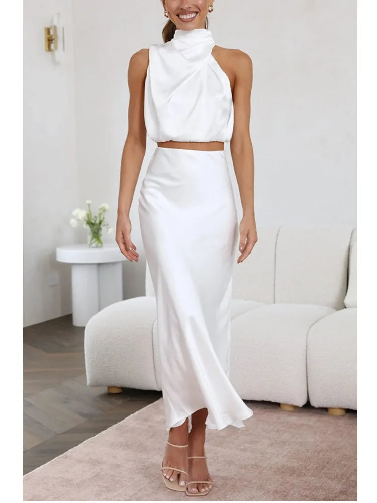 Heidi-Mode | Satin Set Elegant Formal Stil Hohe Qualität