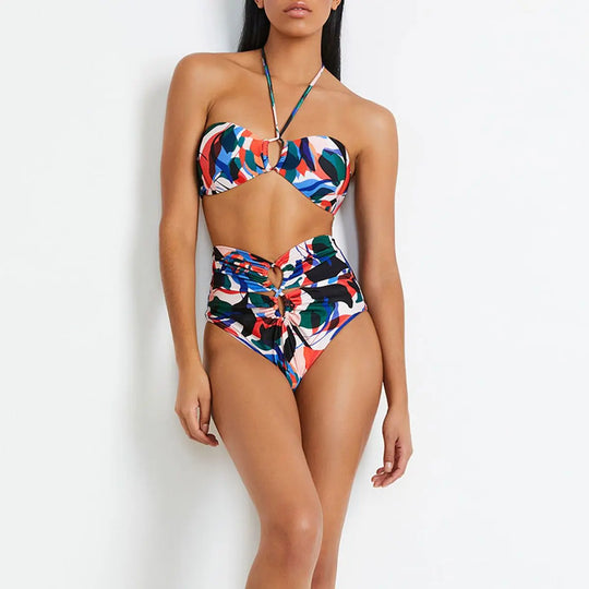 Heidi-Mode | Mode Strand Jahrgang Rock Bikini und Set Sonnenschutz Print Blumen Tie Dye Spitze Streifen Sexy Bikini Triangle Mikro Bikinis