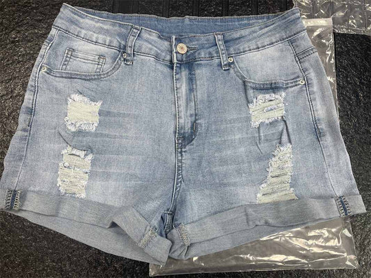 Heidi-Mode | Beinabschluss Ripped Jeans Shorts