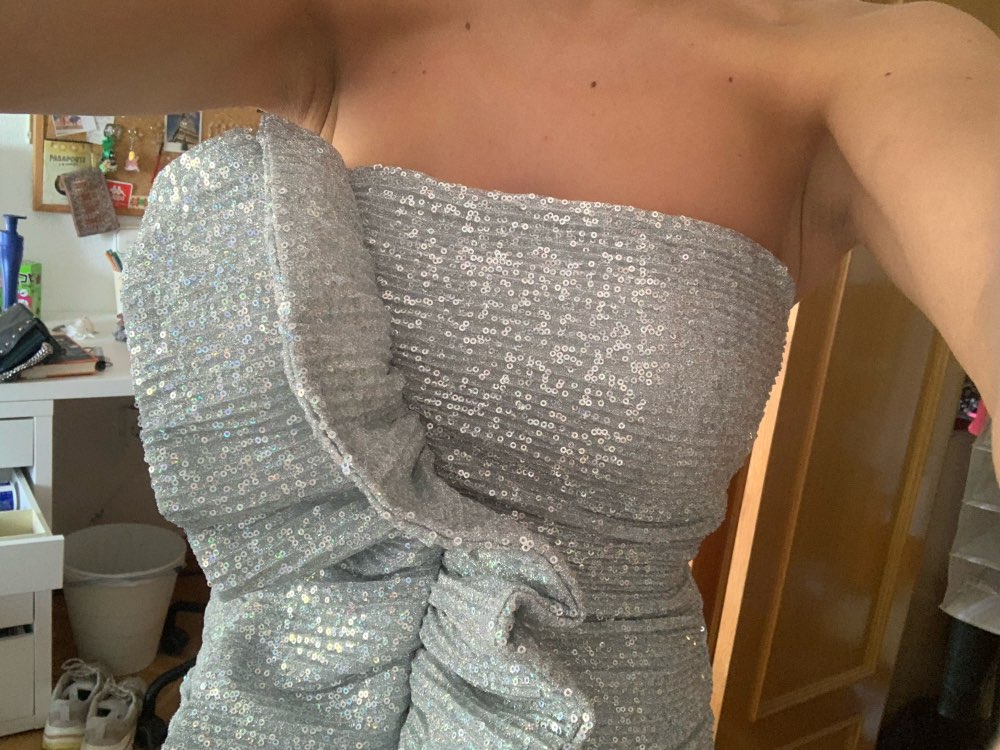 Heidi-Mode | Body Rüsche Pailletten Strapless Mini Kleider