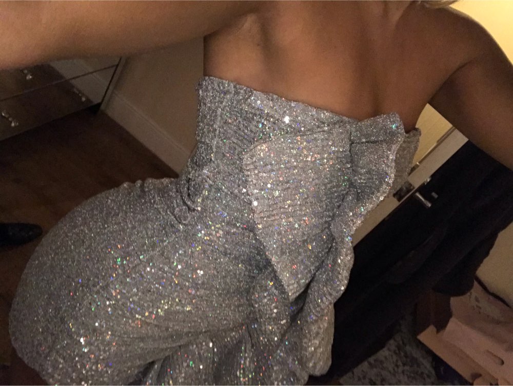 Heidi-Mode | Body Rüsche Pailletten Strapless Mini Kleider
