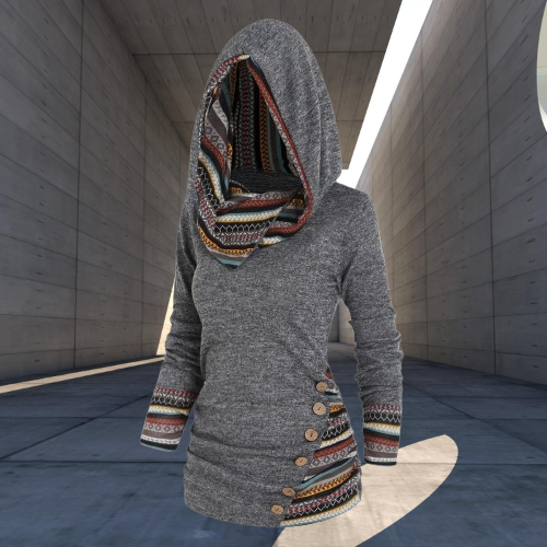 HeidiMode Kapuzenpullover Mit Tribal-Muster