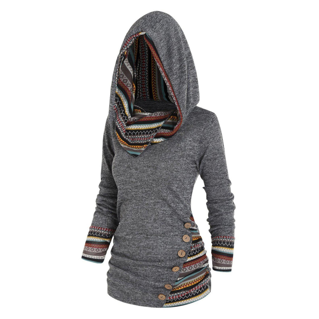 Heidi - Lässiger Tribal-Kapuzenpullover