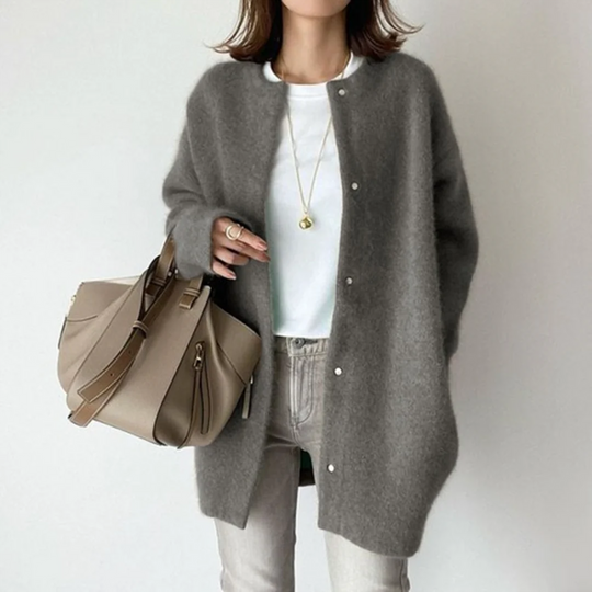 Heidi-Mode | Weiche Strick Übergroße Sommer Strickjacke Damen