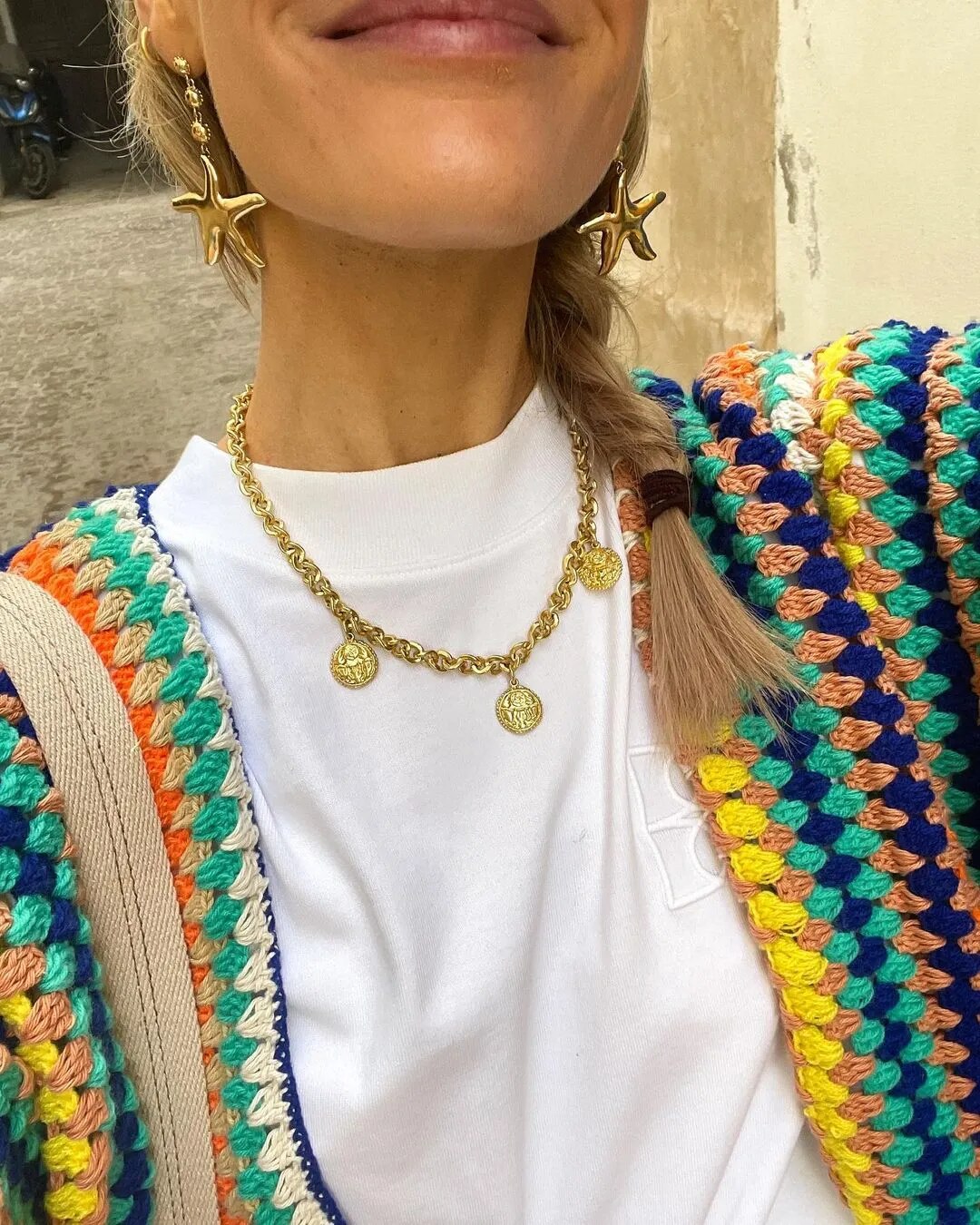 Heidi-Mode | Stilvolle Bunte Strickjacke