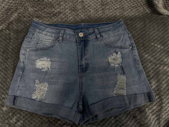 Heidi-Mode | Beinabschluss Ripped Jeans Shorts
