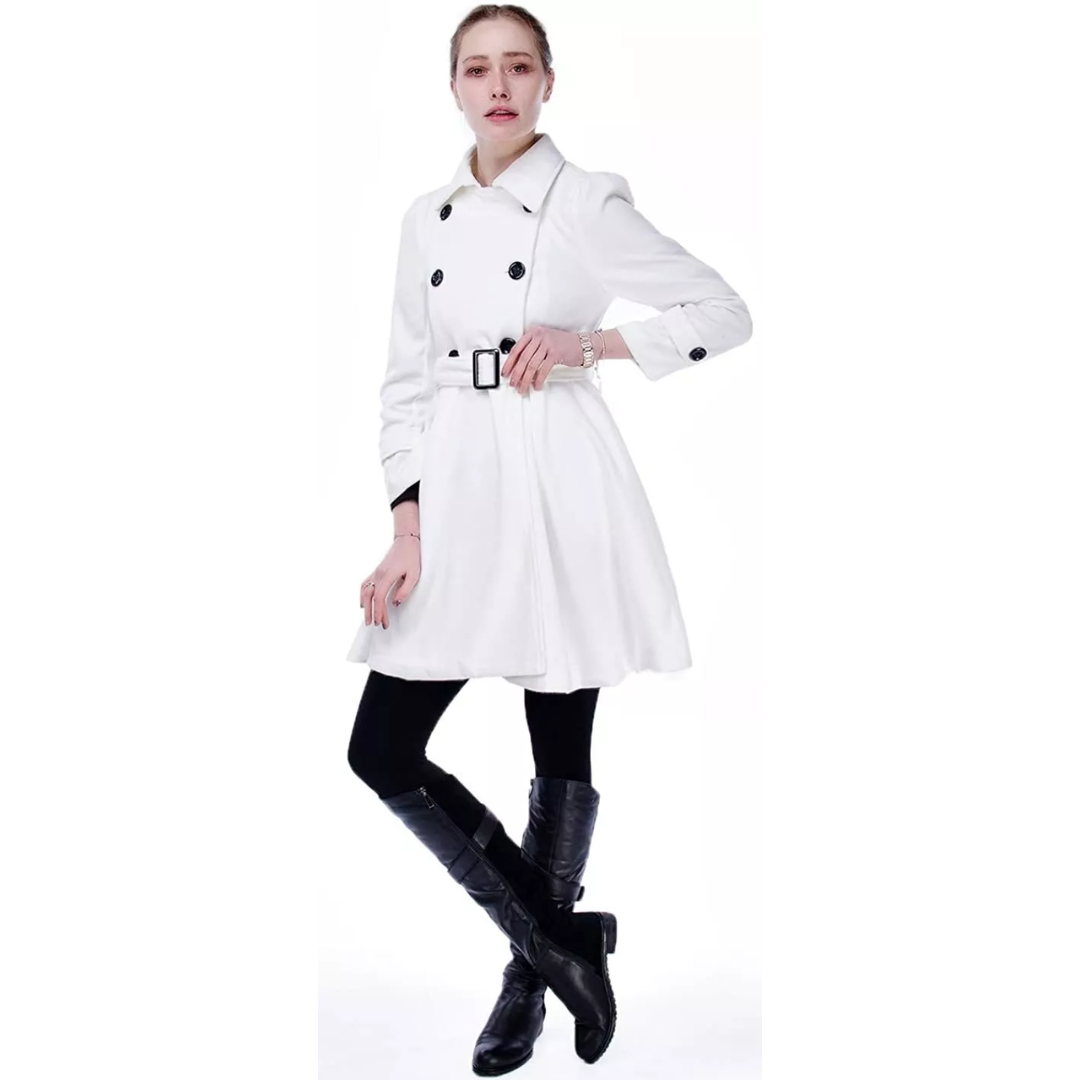 Heidi-Mode | Wol Peacoat mit Gürtel