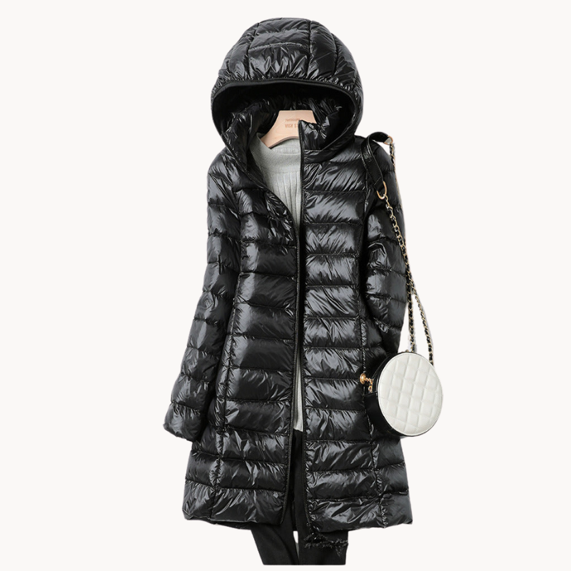 Heidi-Mode | Ultraleichte Wattierte Jacke mit Kapuze für Damen