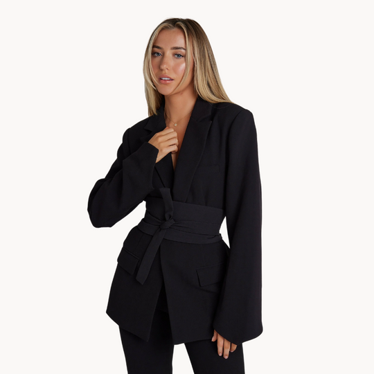 Heidi-Mode | Gürtelblazer Elegant Schlank Damen Blazer