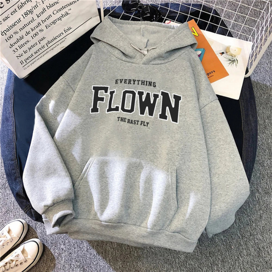 Heidi-Mode | Stilvoll Bedruckter Pullover mit Kapuze für Frauen