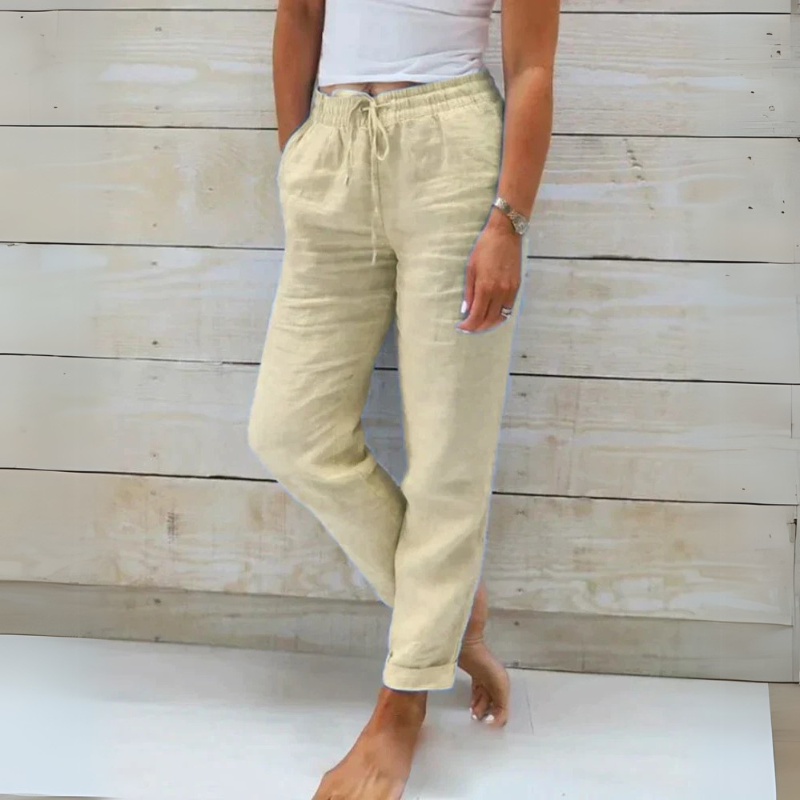 Heidi-Mode | Klassischer Sommer Chic Damen Leinenhosen