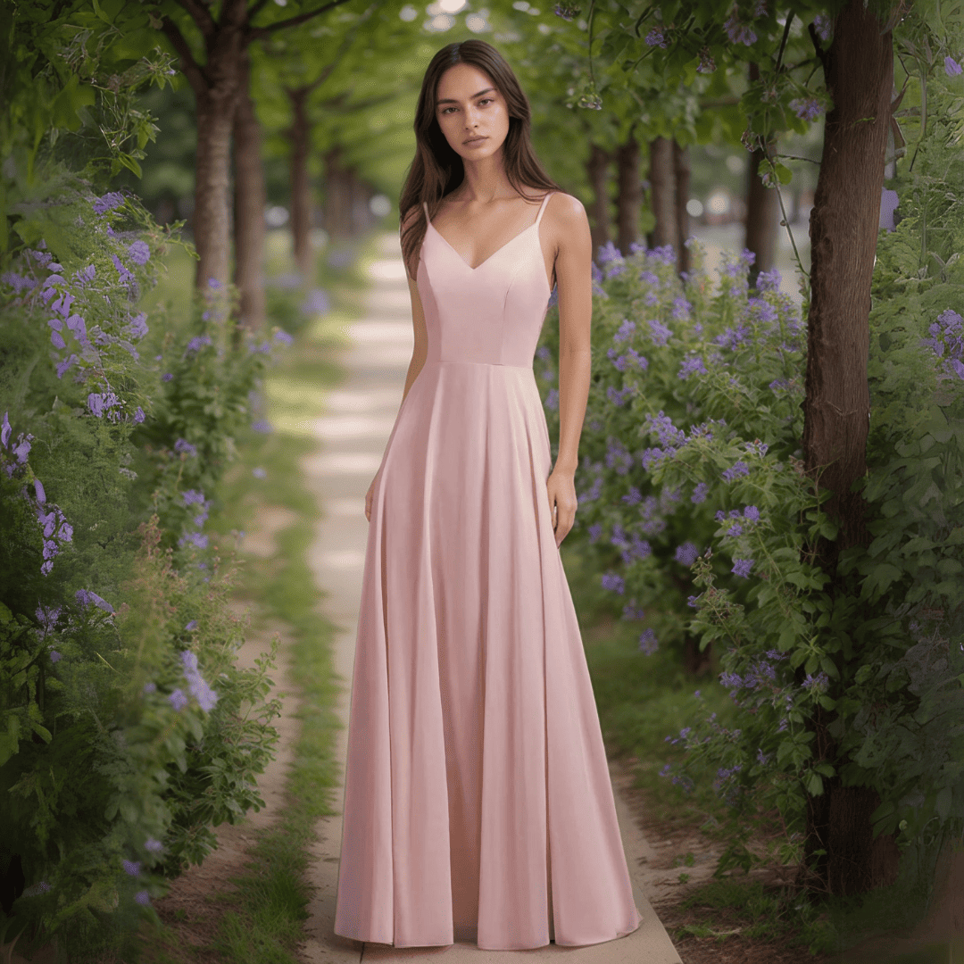 Heidi-Mode | Abendkleid aus Chiffon Victoria mit Nackenausschnitt