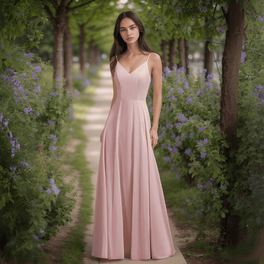 Heidi-Mode | Abendkleid aus Chiffon Victoria mit Nackenausschnitt